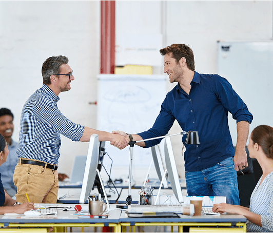 group-meeting-handshake-boardroom-creative-ideas-project-welcome-suggestions-people-web-designer-computer-brainstorming-teamwork-boss-with-employees-deadline