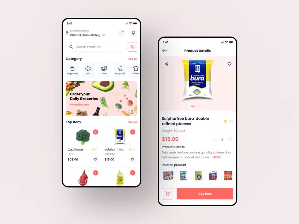 grocery apps development