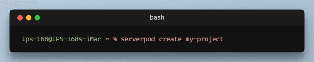 create serverpod project
